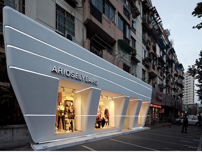 门面设计门头店面装修设计效果图素材商铺无水印现代门面招牌室外淘宝